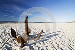 The anchor on the beach