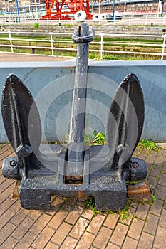 anchor belonging to the navy museum of Bilbao-Basque country-Spain.