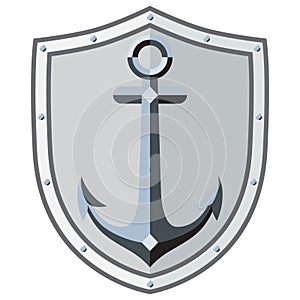 Anchor on board. It can be used to create logos, logo, tattoo.