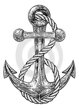 Anchor from Boat or Ship Tattoo Drawing photo