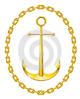 Anchor with chain as frame