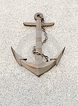 Anchor with chain symbol.