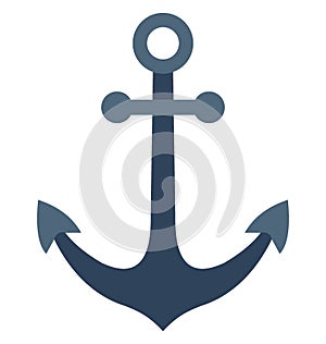 Anchor Color Vector Icon which can easily modify or edit