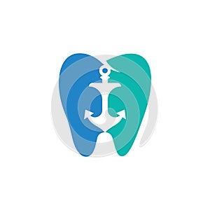 Anchor Dental tooth dentist Logo Icon Design