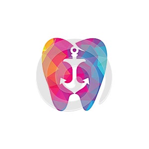Anchor Dental tooth dentist Logo Icon Design