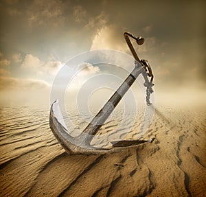 Anchor in desert