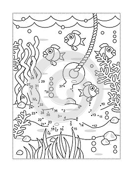 Anchor dot-to-dot picture puzzle and coloring page