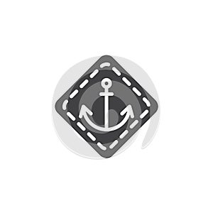 Anchor emblem vector icon