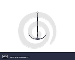 Anchor emblem. Yacht style design.