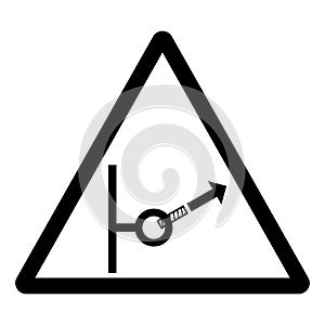 Anchor Failure Hazard Symbol Sign ,Vector Illustration, Isolate On White Background Label .EPS10