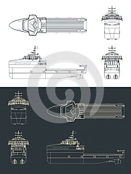 Anchor Handling Vessel Blueprints