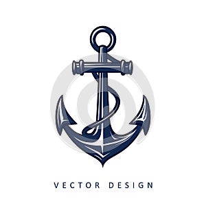 anchor icon minimalist vector design AI generated