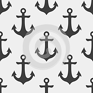 Anchor icon seamless decoration pattern. Vector