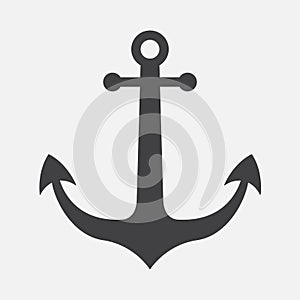 Anchor icon vector, solid illustration