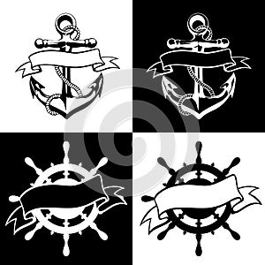 Anchor icon vector, tattoo, logo, grunge, design, floral, hand,