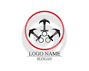 anchor logo and symbol template