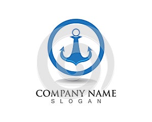 Anchor logo and symbol template icons