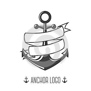 Anchor logo. Vintage Logotypes or insignias set