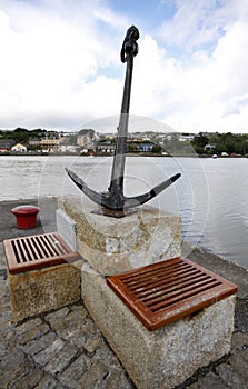 Anchor memory monument in Kinsale harbour