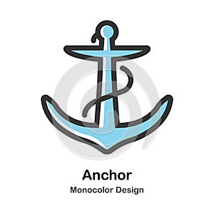 Anchor Monocolor Illustration