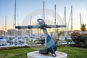 Anchor monument at Queensway quay marina photo