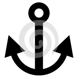 Anchor nautical vector icon by crafter oks