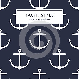 anchor navy blue pattern