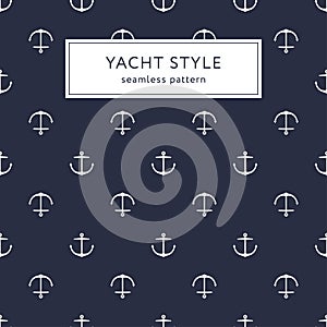 Anchor navy blue pattern