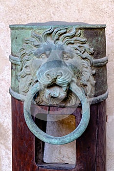 Anchor ring on lion head