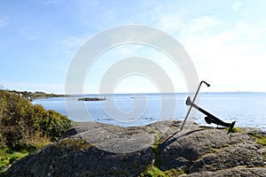 Anchor With The Sea At Saxe Point, Victoria BC