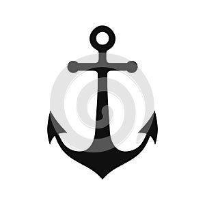 Anchor Ship Icon on White Background. Vector