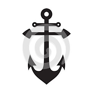 Anchor Ship Icon on White Background. Vector