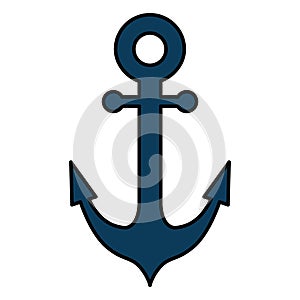 anchor ship isolated icon