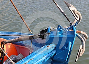 Anchor on ship's bow