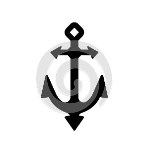 Anchor ship sign icon isolated. Vector illustration