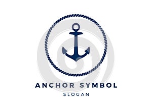 Anchor Symbol Logo for Maritime. Maritime Logo Designs Inspiration.