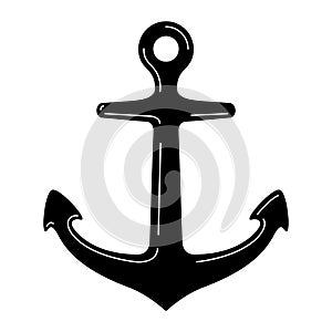 Anchor vector boat icon logo pirate Nautical maritime illustration clip art symbol photo