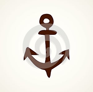 Anchor. Vector drawing