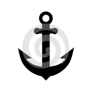 Anchor vector icon. boat illustration symbol. pirate sign. maritime logo.