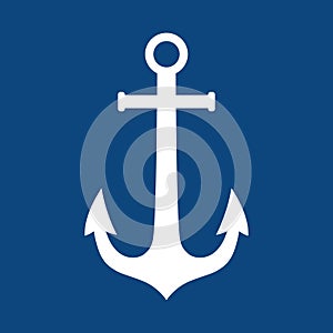 Anchor vector logo icon Nautical maritime sea ocean boat illustration symbol