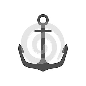 Anchor vector single icon, separate isolated sign