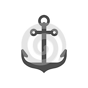 Anchor vector single icon, separate isolated sign