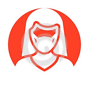 Anchor Wearing mask Vector Icon which can easily modify or edit photo