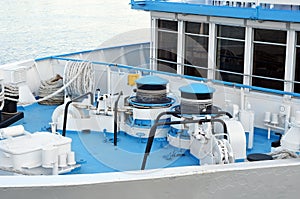 Anchor winch of big ship