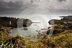 Anchorage on Sakurajima island,