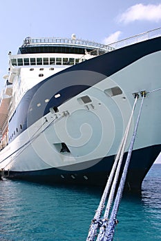 Anchored Cruise Ship