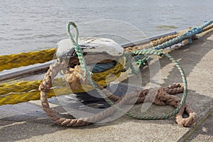 Anchored. Details of pier