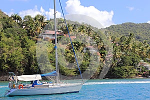 Anchored in Marigot Bay