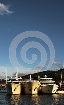 Anchored vessels in Stari grad Hvar