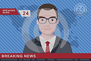 Anchorman flat illustration